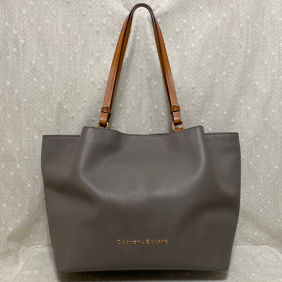 Dooney & Bourke Handbags - Dooney & Bourke City Flynn Smooth Leather Tote In Elephant